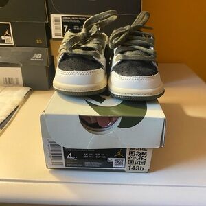 Travis Scott Jordan Kids' Sneakers - Black, White, and Olive